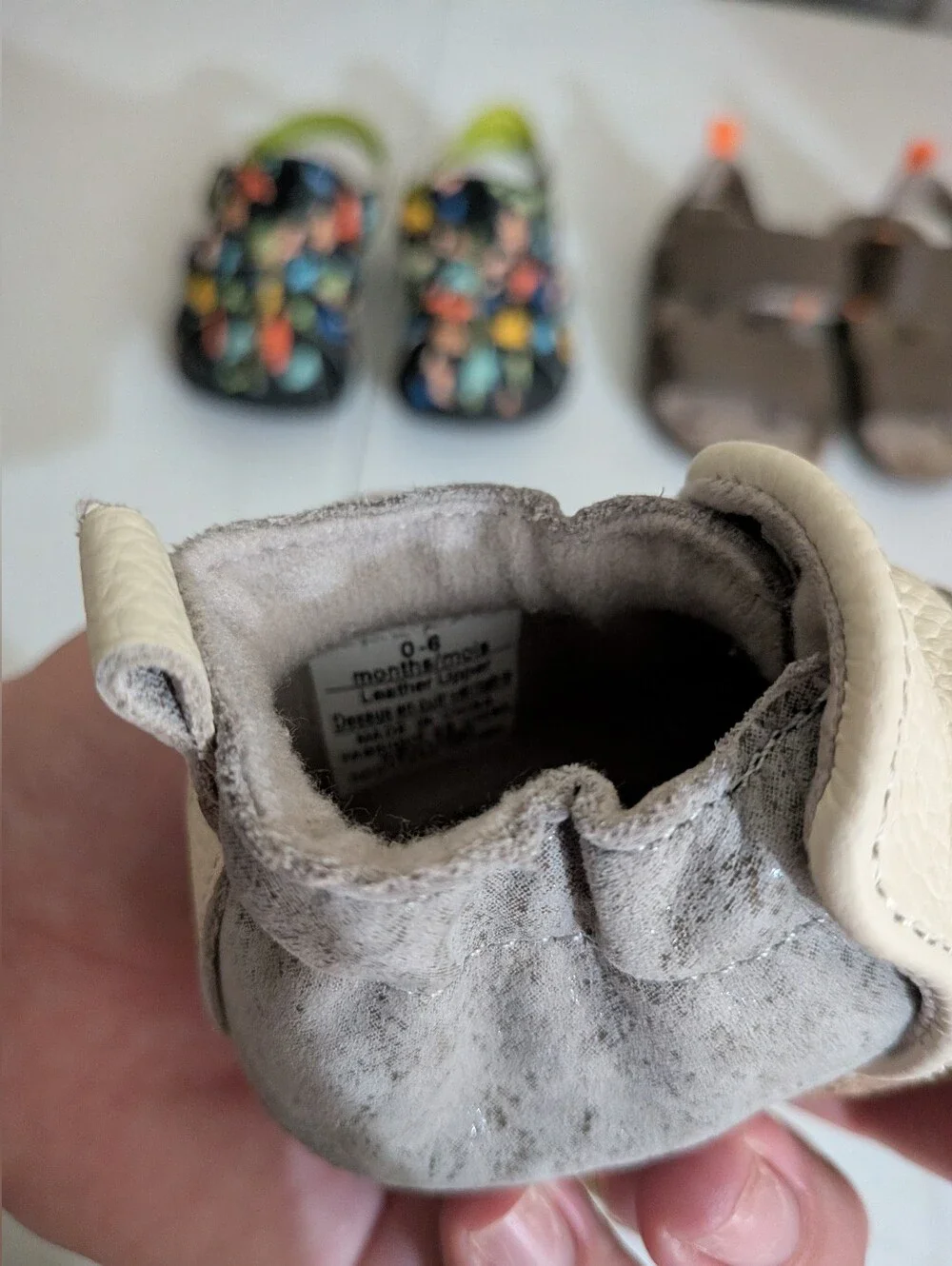 Kids 3c Multicolor Dinosaur Sandals & Infant 0-6m Leather Elephant Slip-Ons
